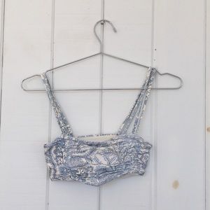 dainty floral bikini top